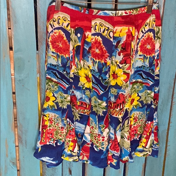 Forbidden Dresses & Skirts - Forbidden seersucker Skirt size medium French themes 21” long elastic waist